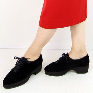Suede vintage Yves Sain Laurent platform shoes